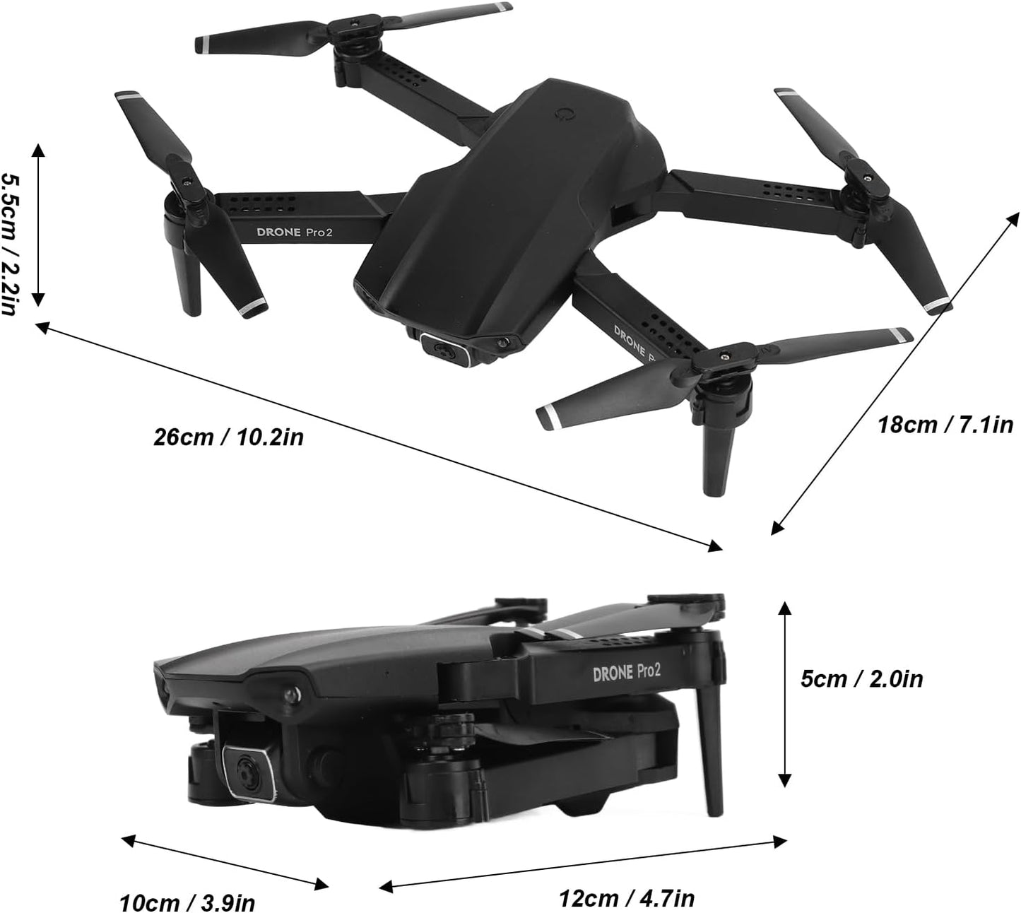 DRON E99 PRO2 DOBLE CÁMARA AJUSTABLE FPV