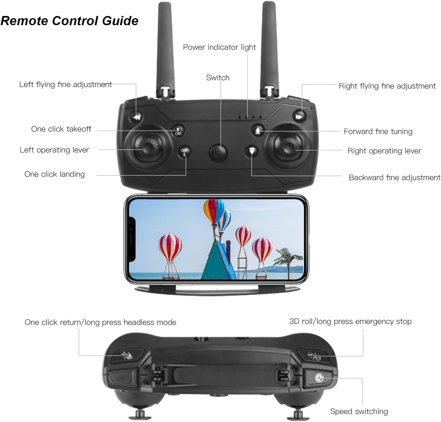 DRON E99 PRO2 DOBLE CÁMARA AJUSTABLE FPV