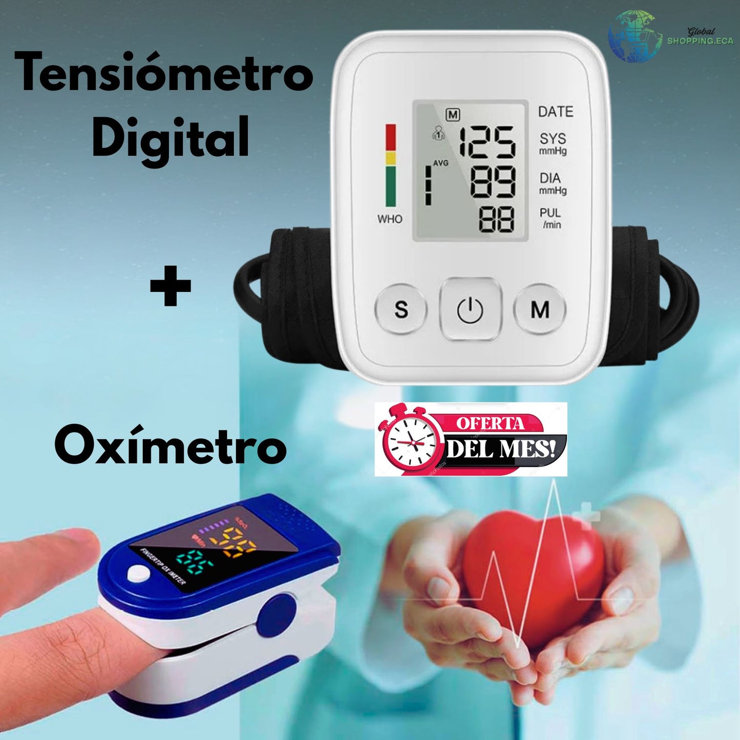 Tensiómetro Digital + Oxímetro